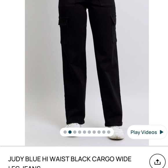 Judy Blue Dark Cargo Jeans - Picture 1 of 6